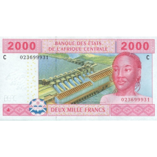 P608C Chad - 2000 Francs Year 2002